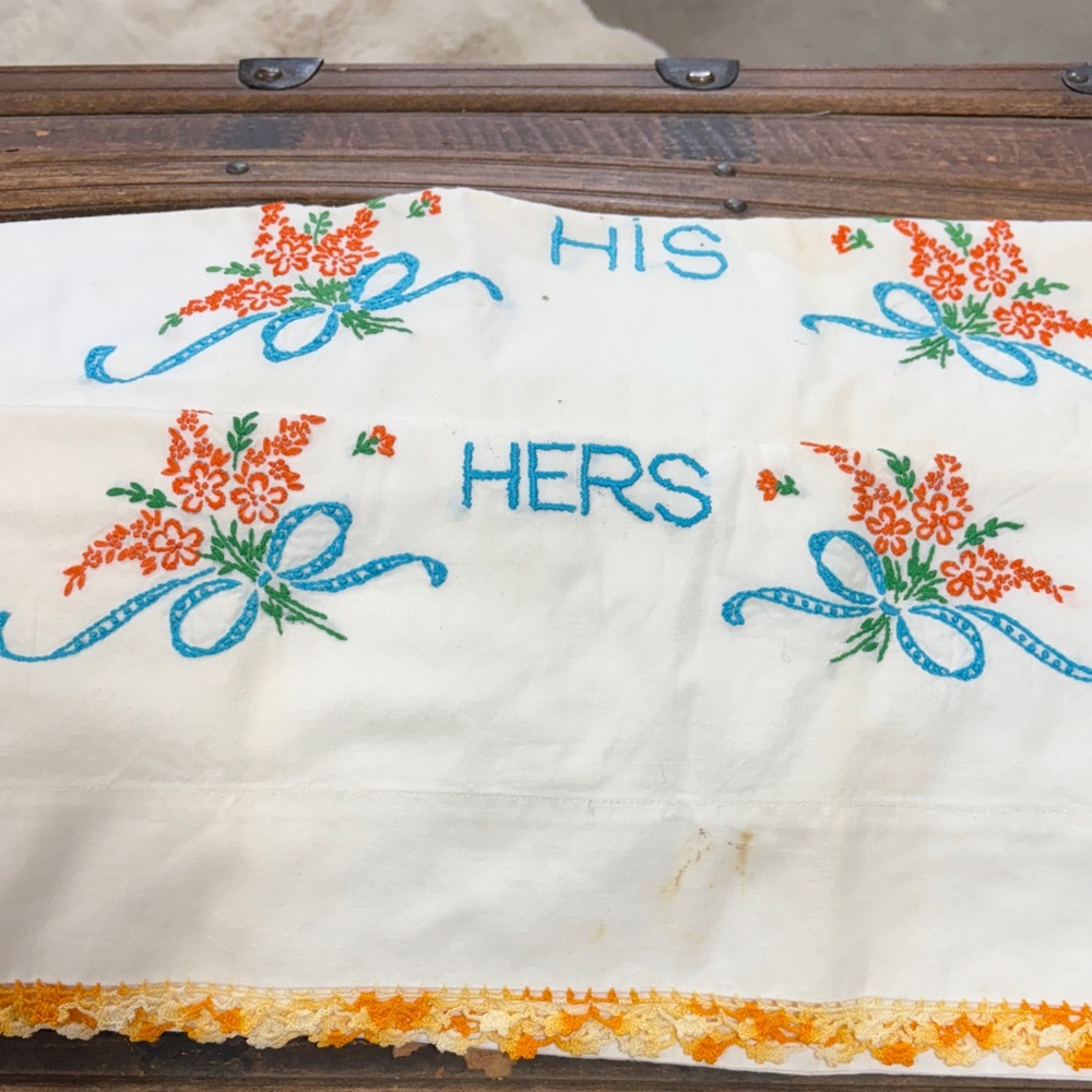 His and Her Vintage pillow cases